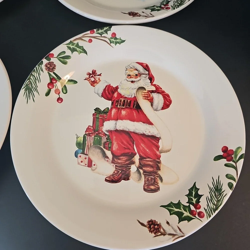4 Assorted Pier 1 Winter Wonders Ironstone 8 3/4